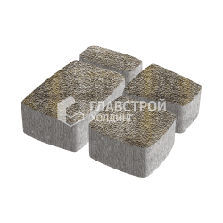 Тротуарная плитка Классика 4 камня, степь с мраморной крошкой, 4 см